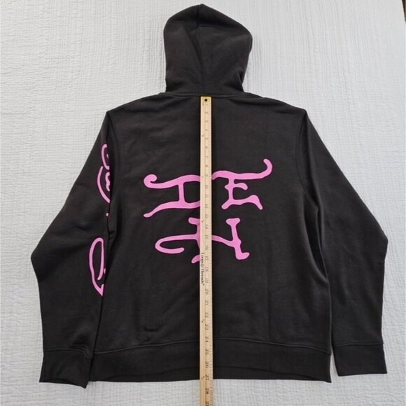 Ed Hardy Hoodie Men's L Black Pullover Sweatshirt Skull Grunge Goth Skate NEW - Picture 13 of 14